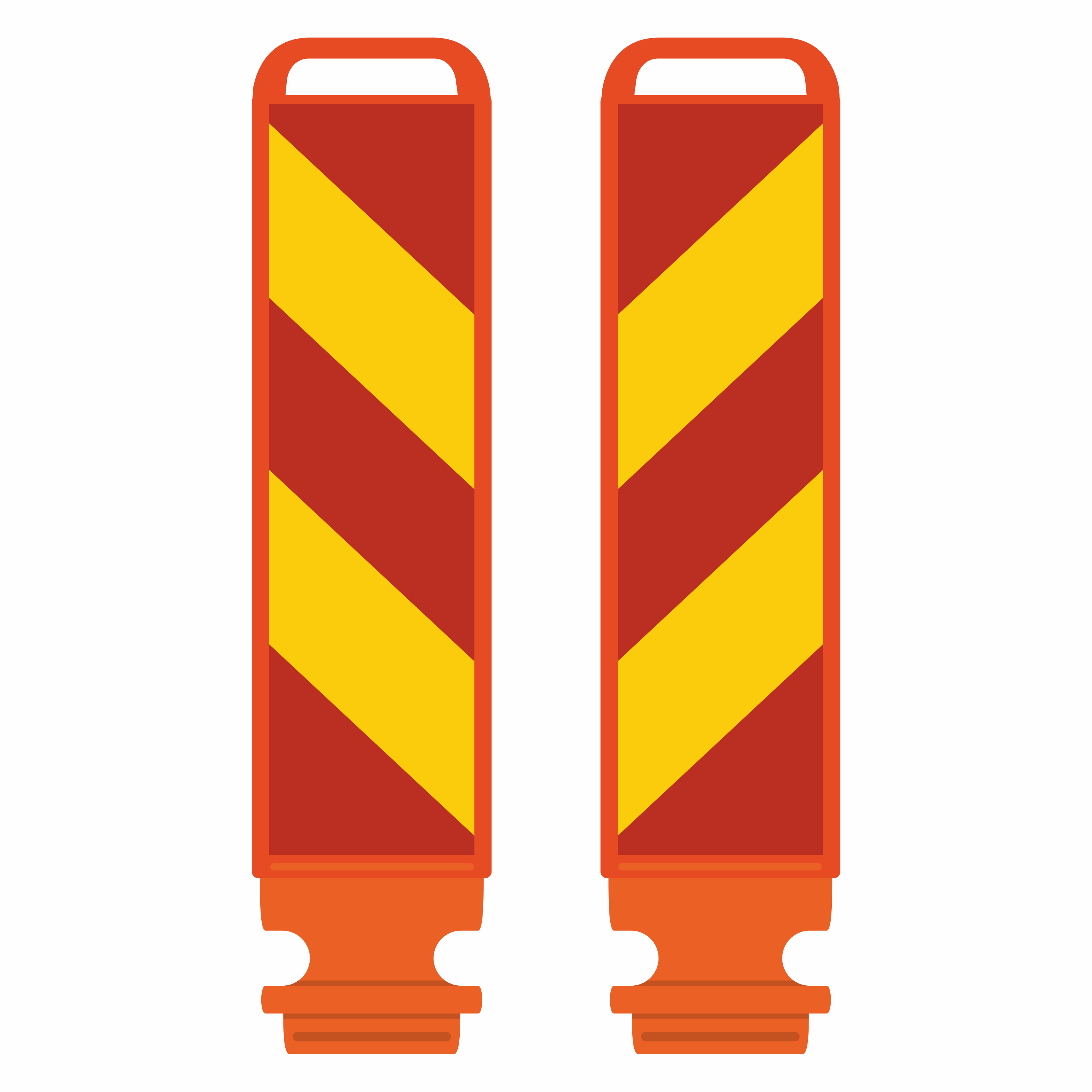 Leitboy IV sidomarkeringsskärm röd/gul ds H/V