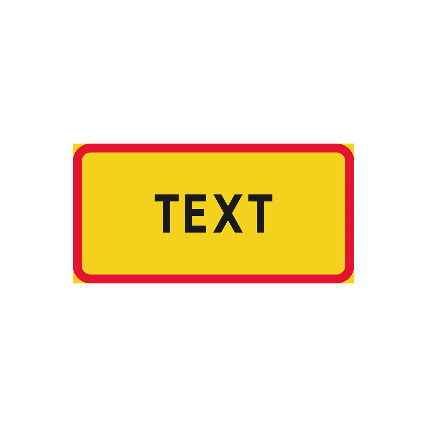 Tilläggstavla K3 gul/röd inkl. text