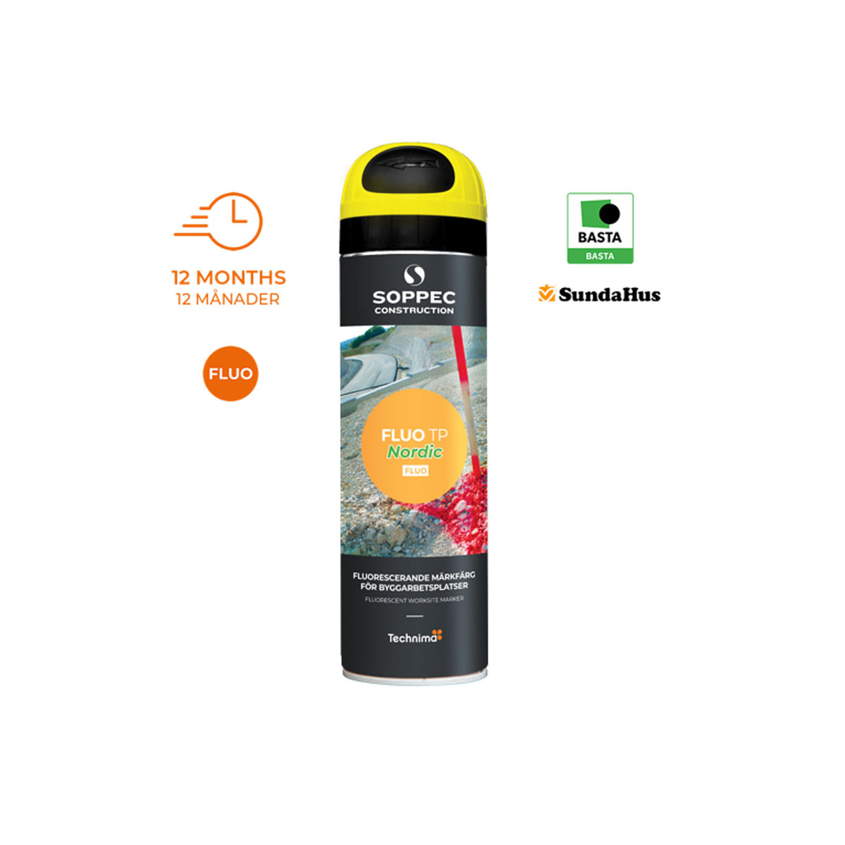 Märkfärg gul flourocerande 500 ml