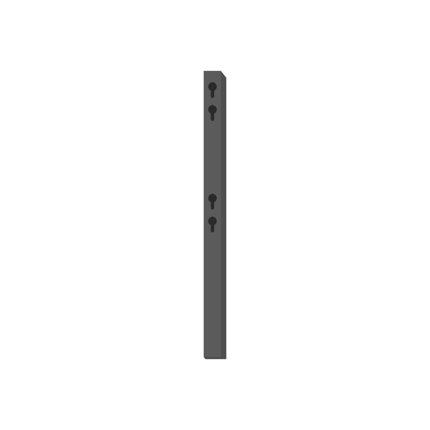 Fyrkantsrör 60x60 mm svart återvunnen plast