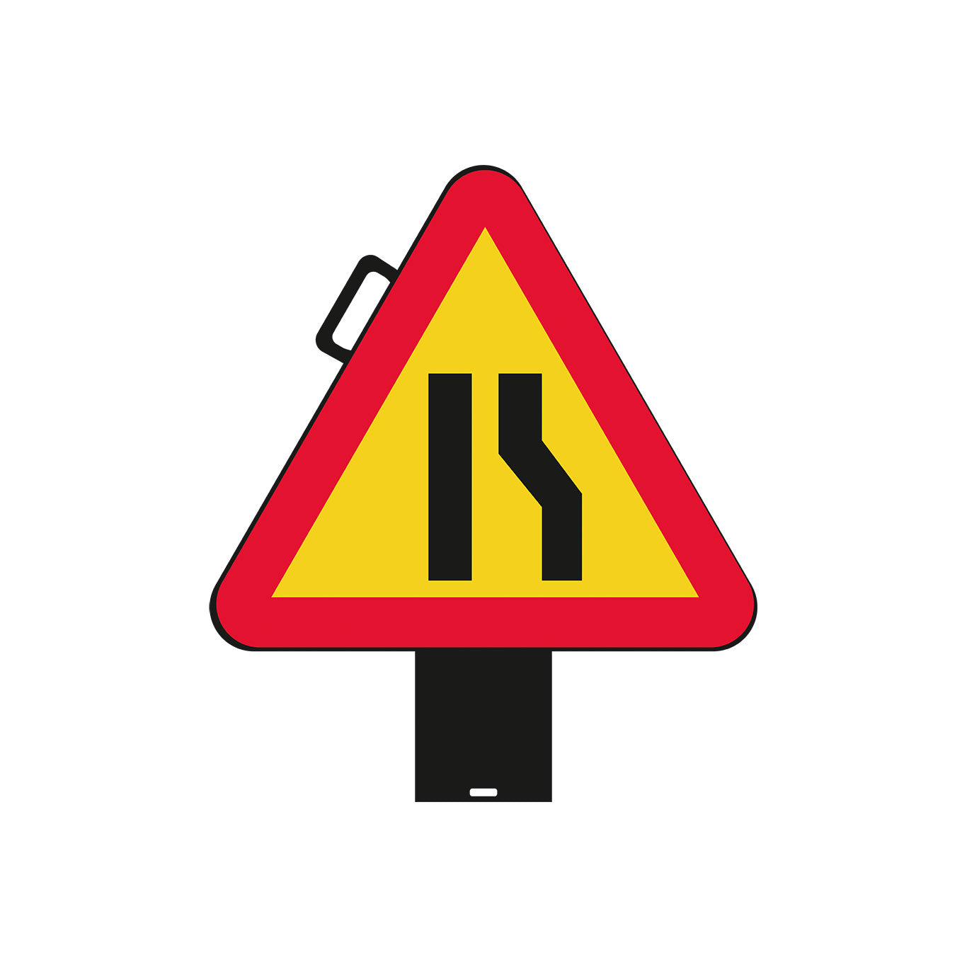 Plvm A5-2 Varning för avsmalnande väg, höger K3 N