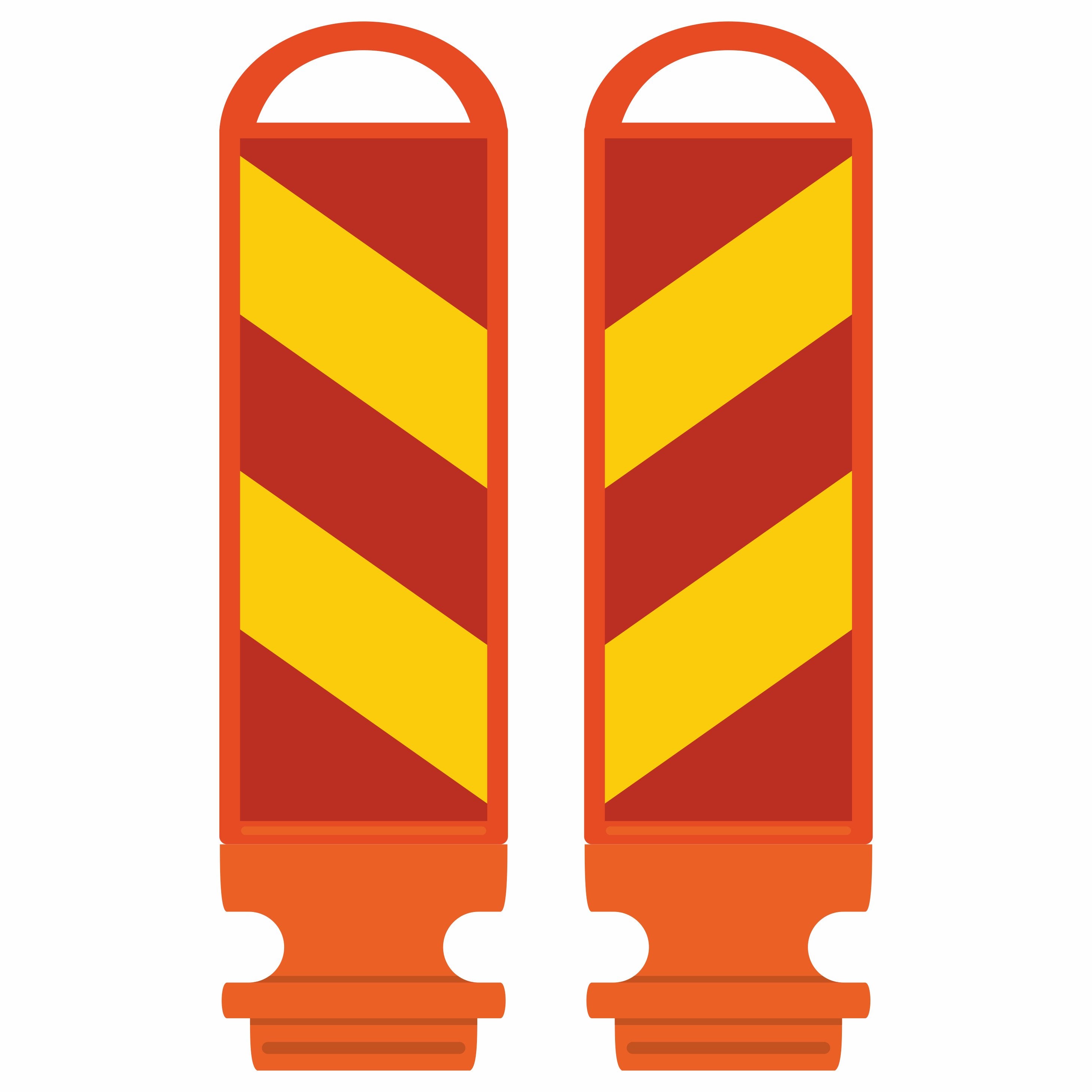 Leitboy II orange dubbelsidig hö+vä röd/gul