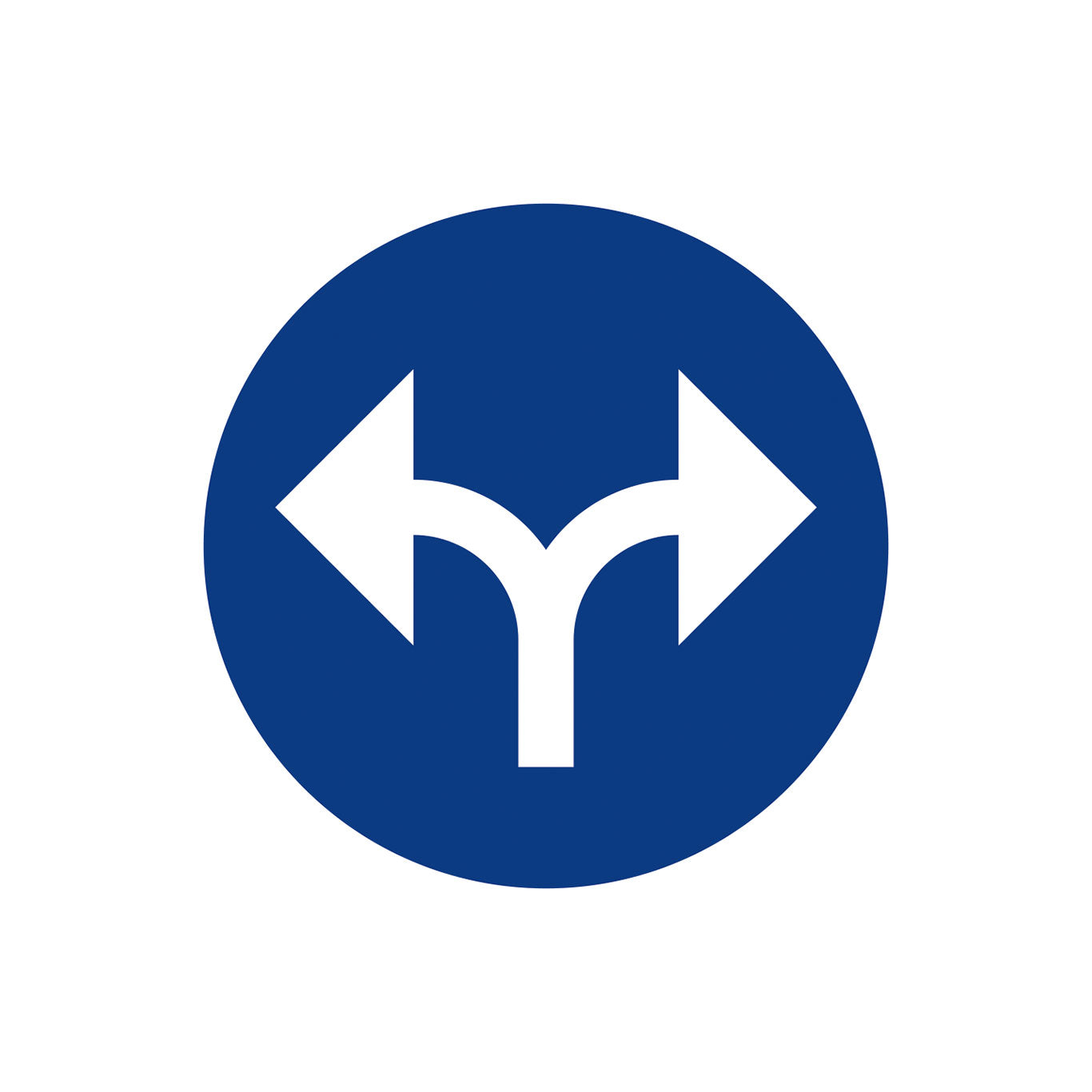 Plvm D1-8 Påbjuden körriktning höger/vänster K3 N