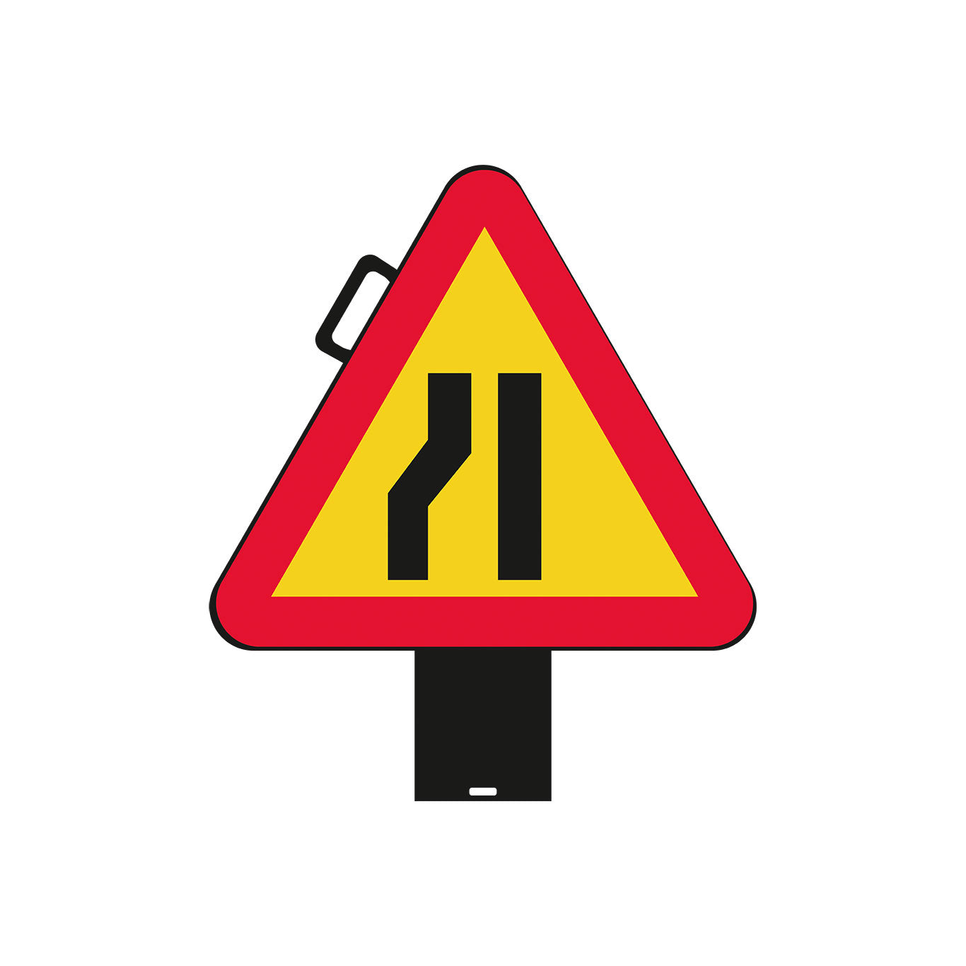 Plvm A5-3 Varning för avsmalnande väg, vänster K3 N