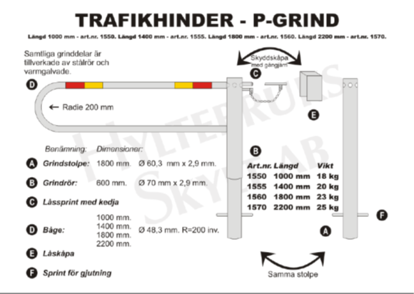 P-grind trafikhinder