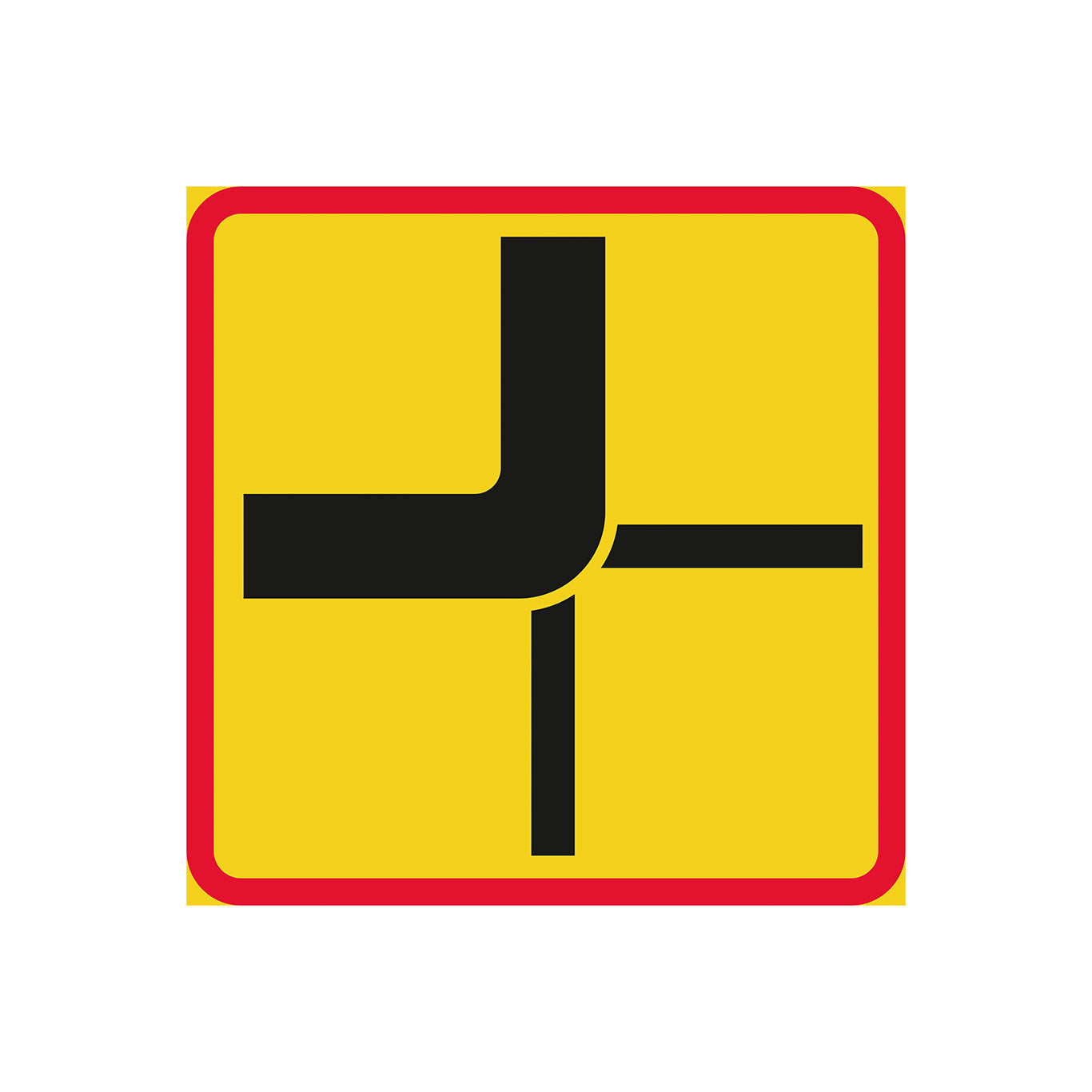 Vägars fortsättning i korsning