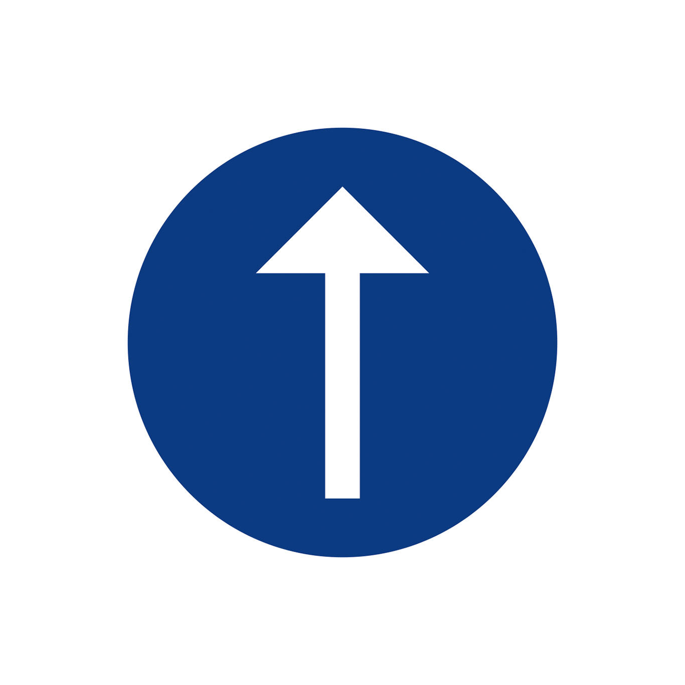 Plvm D1-3 Påbjuden körbana rakt fram K3 N