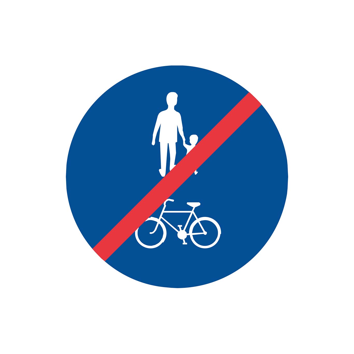 Slut påbjuden bana, körfält, väg, led