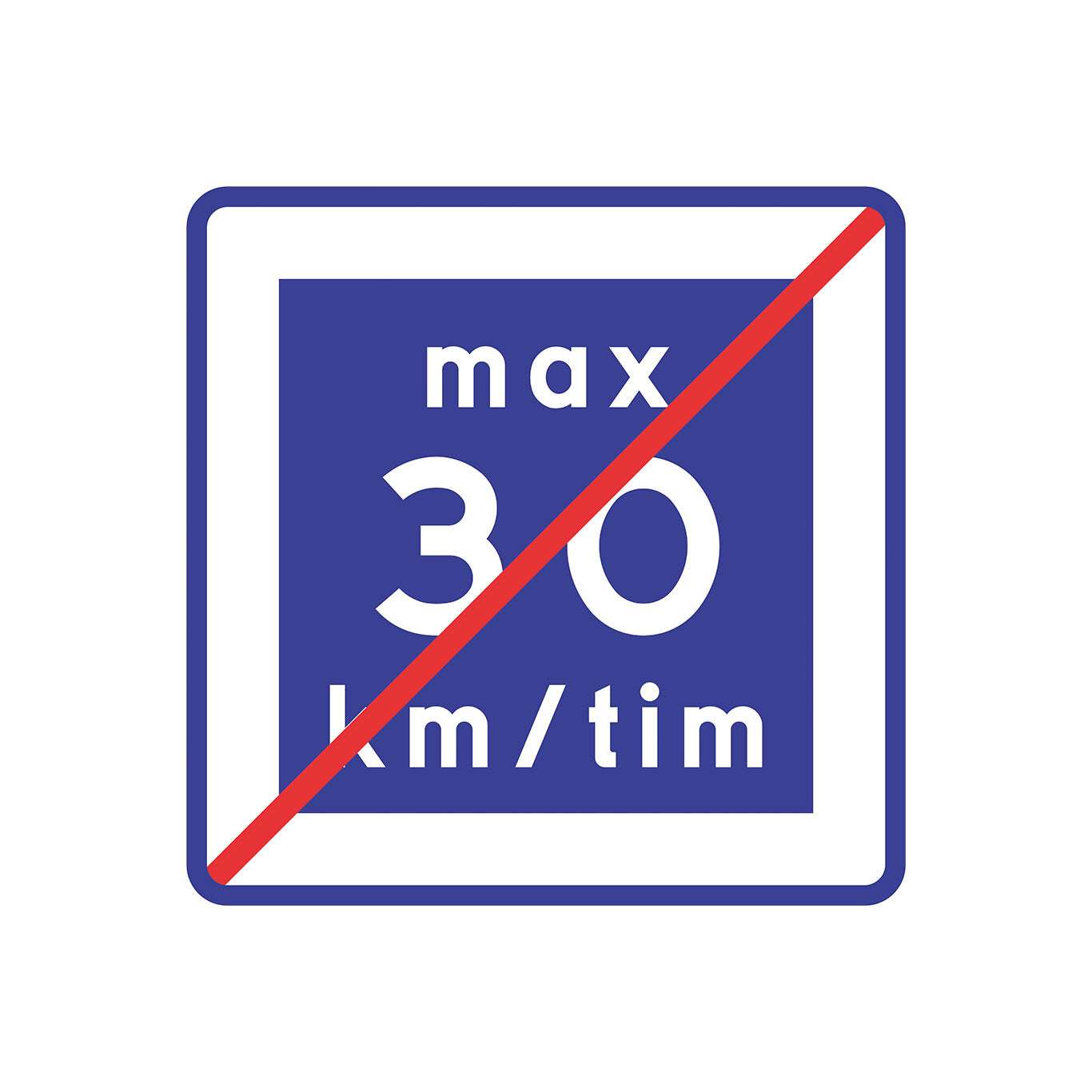 Rek hastighet upphör 30 km/h