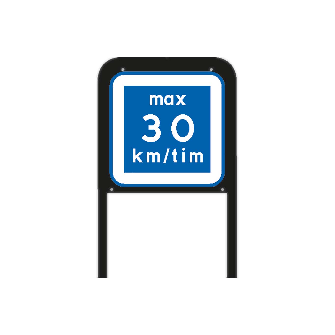 Skyltbåge enkelsidig svartlack 1,5 m till Vidön