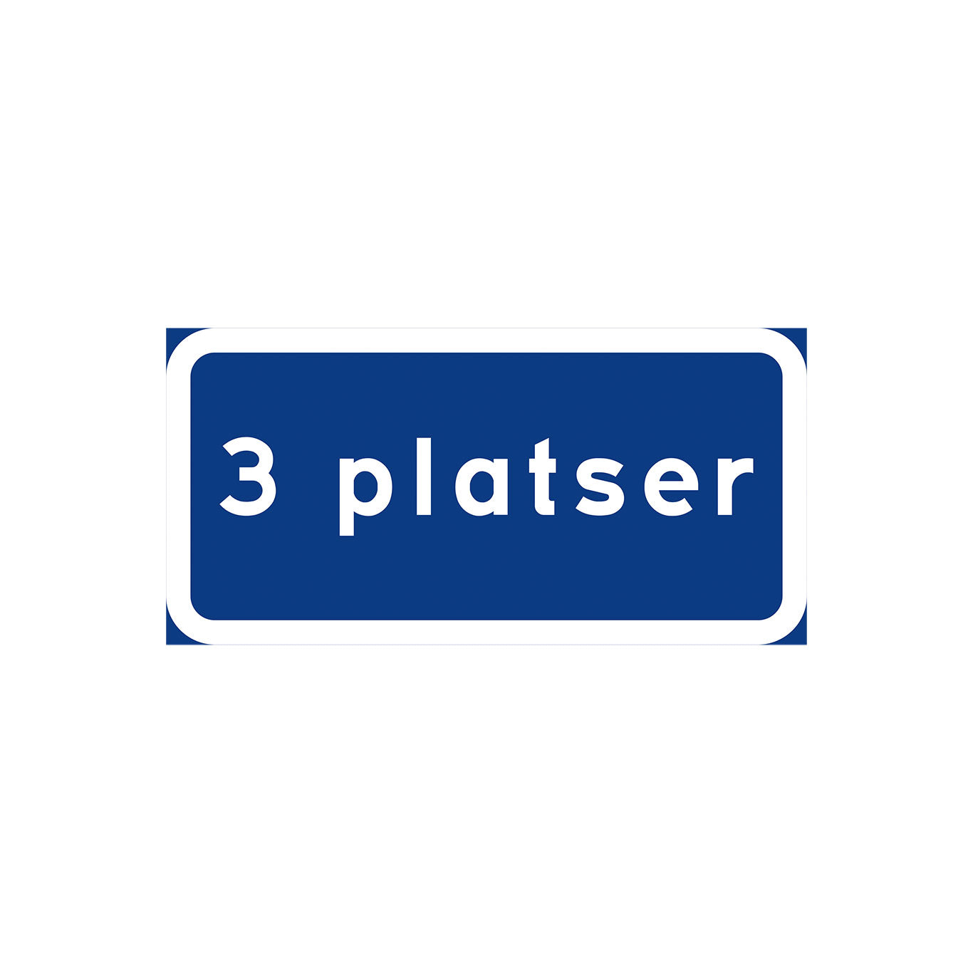 Tilläggstavla 1 plats
