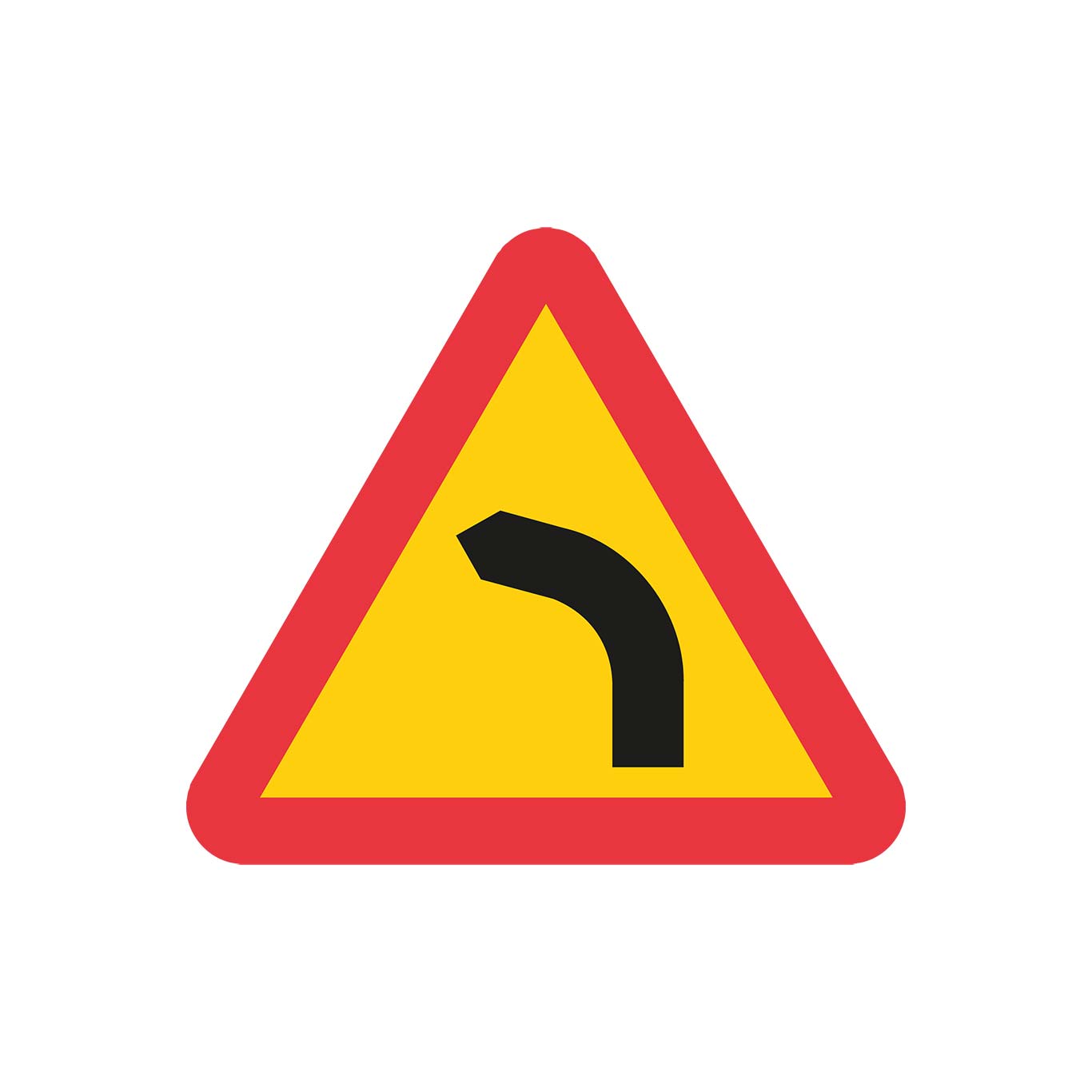 Plvm A1-1 Varning för farlig kurva Vä K3 N