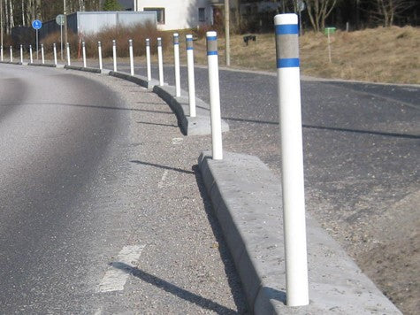 Kantstolpe GCM Innovia blå/vit reflex