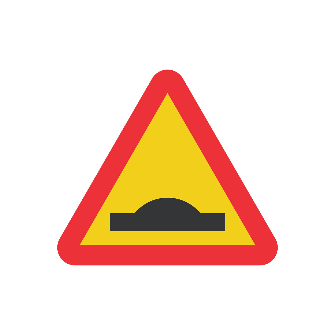 A9 Varning för farthinder, uppåt