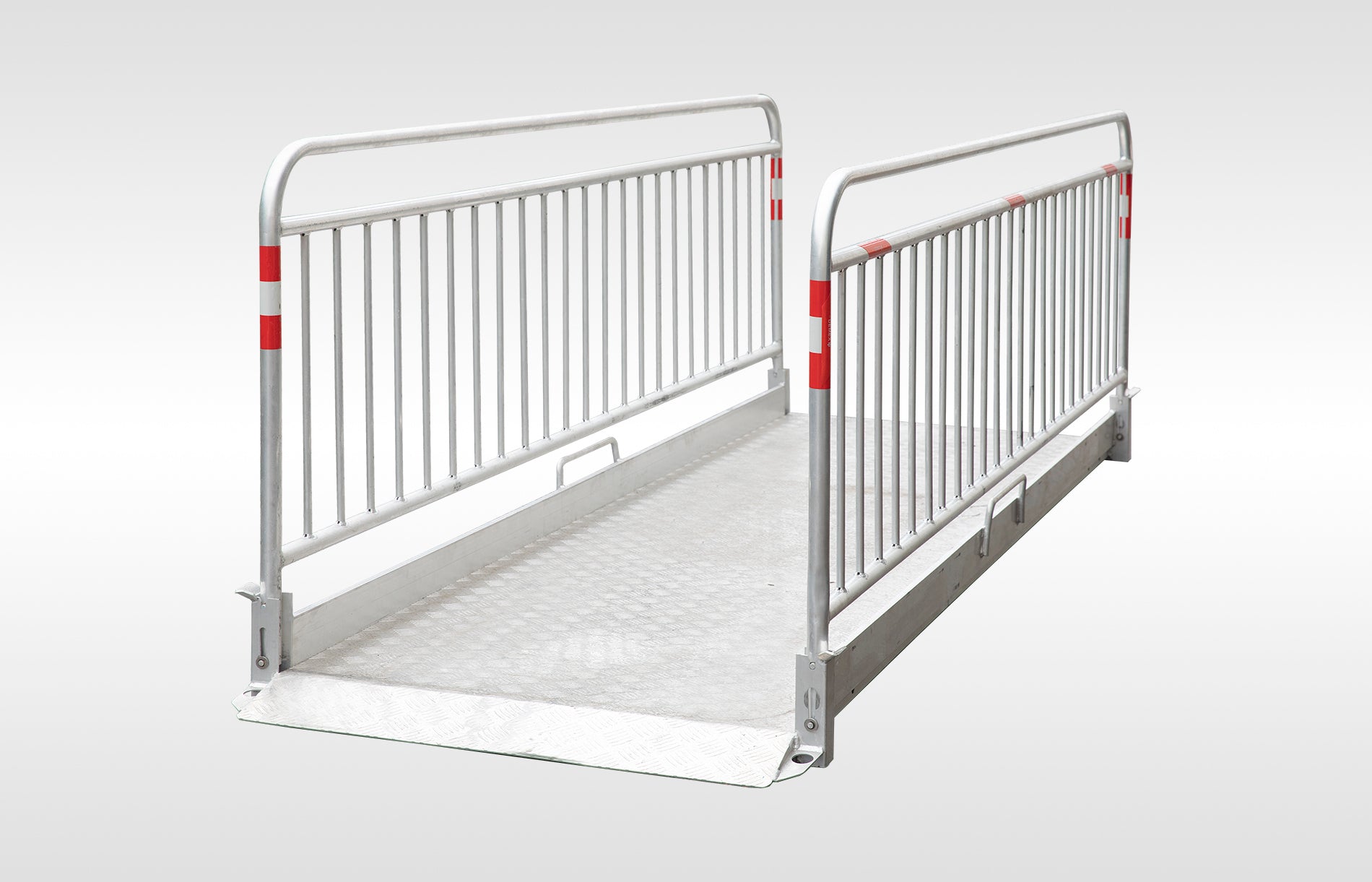Gångbro 3,2 m aluminium fällbara räcken
