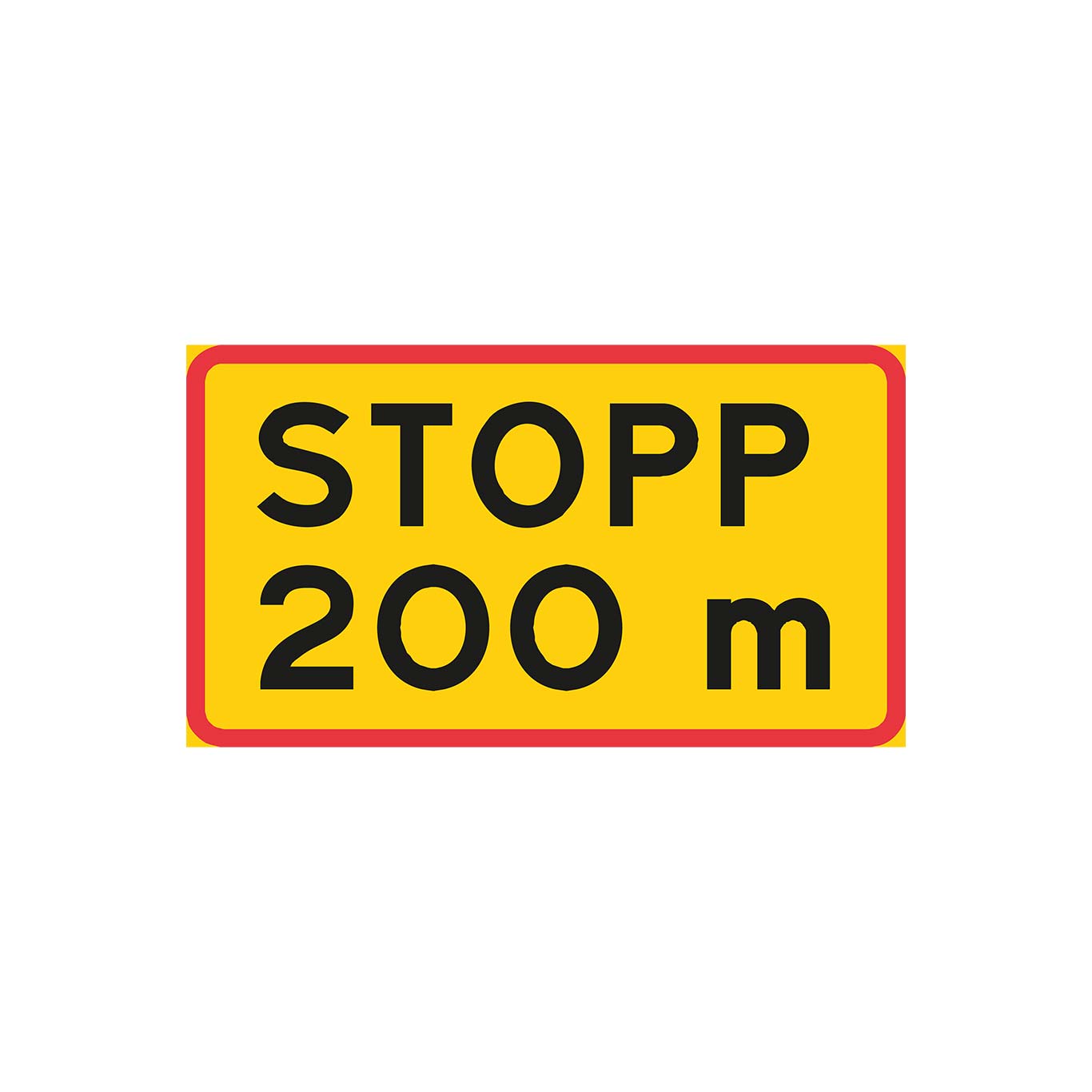 Avstånd till stopplikt, 600x400 mm, 110/80