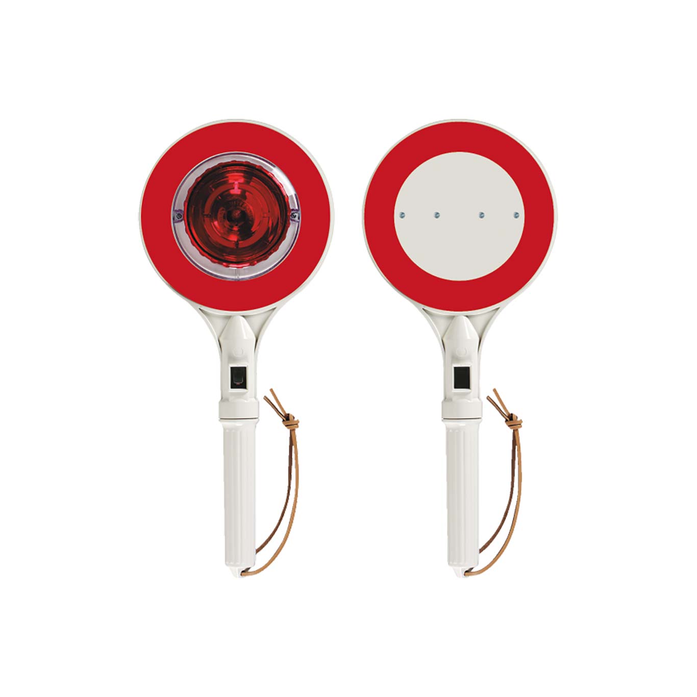 Signalbatong LED röd/- enkelsidig inkl laddbart batteri och USB laddare