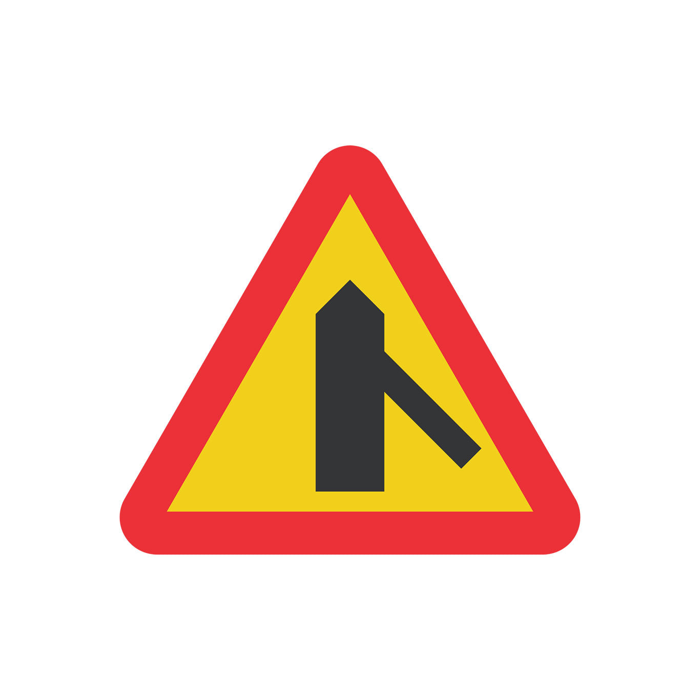 A29 Varning för vägkorsning där anslutande väg har väjningsplikt