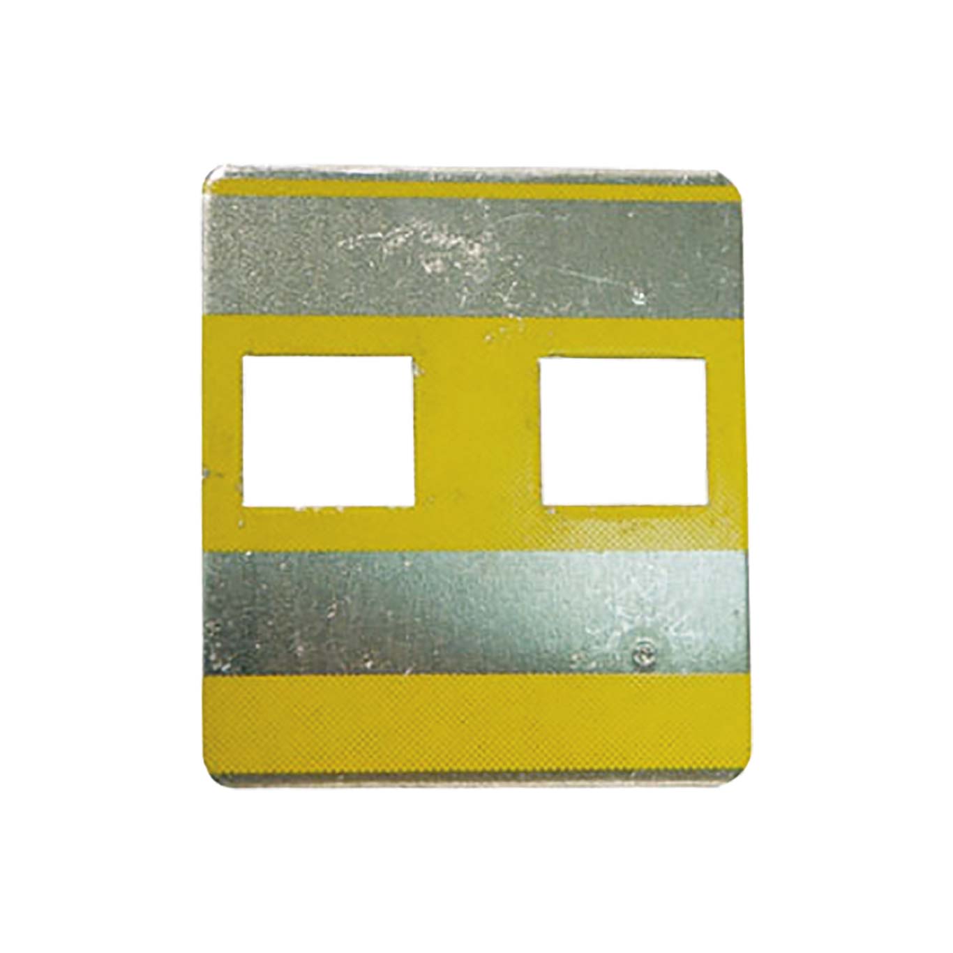 Distansskylt 65x72 mm, gul  för instansning