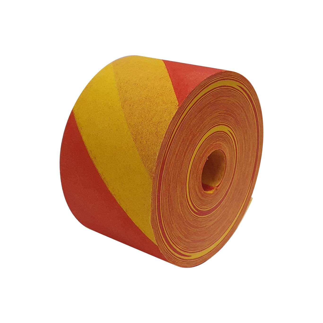 Pappersband gul/röd, B=60 mm, L=75 m