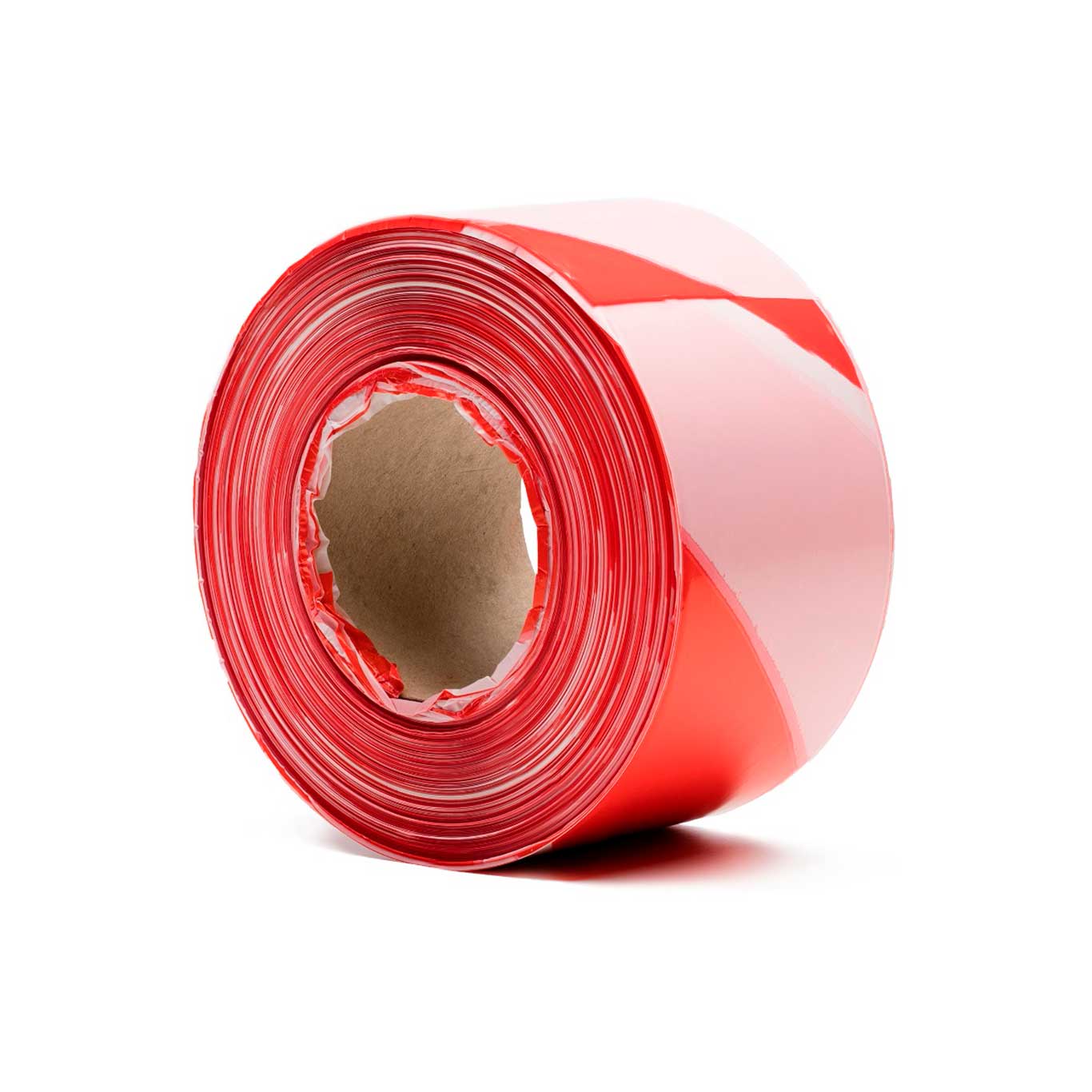 Plastband, röd/vit 75mm 500 m