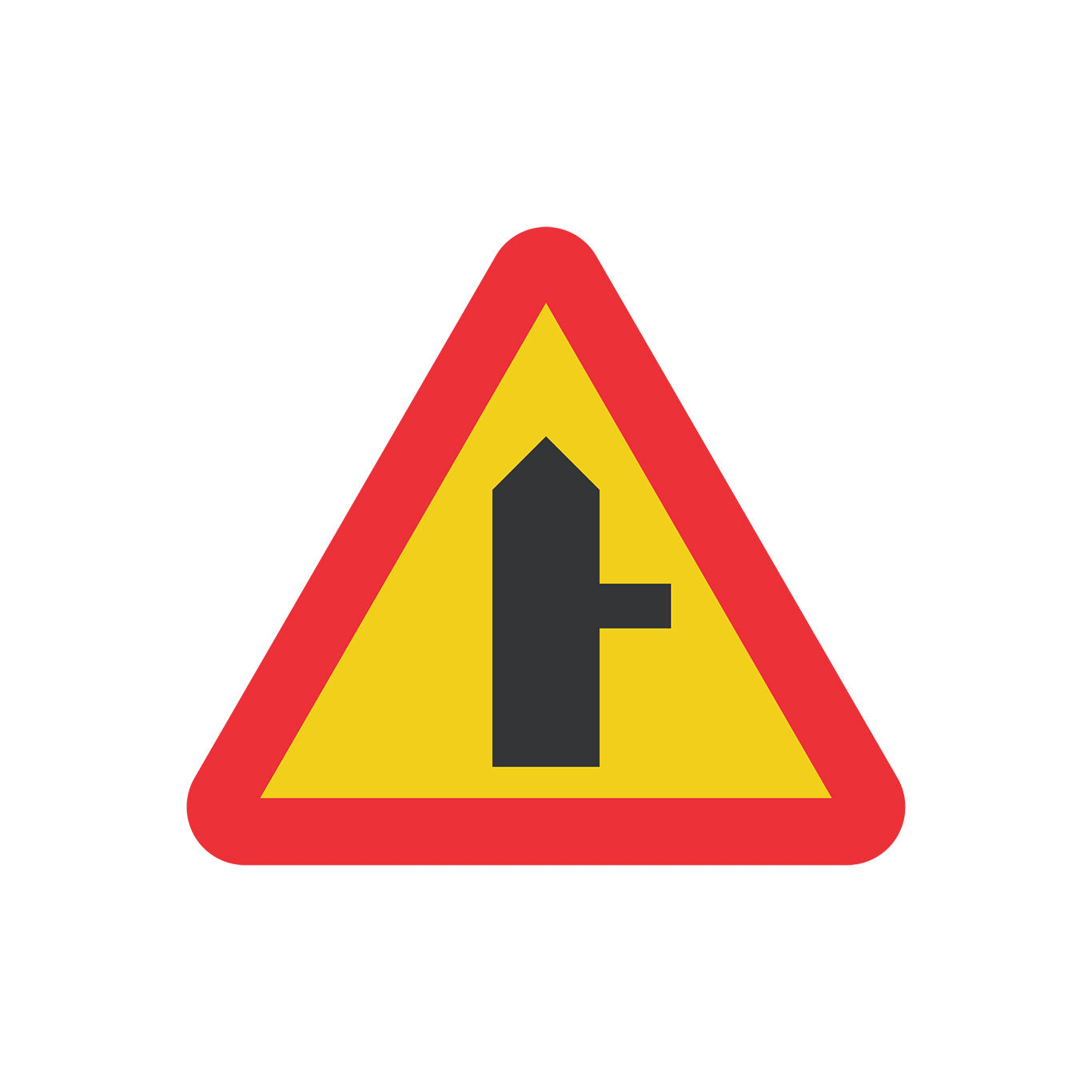A29 Varning för vägkorsning där anslutande väg har väjningsplikt